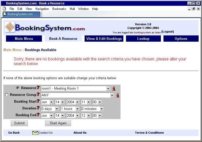 No Bookings Available Demo (-16719807K)